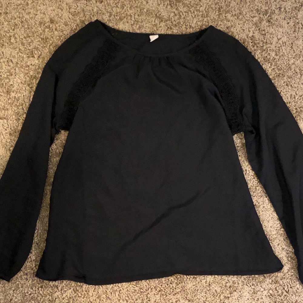 Black Silk-Like Top